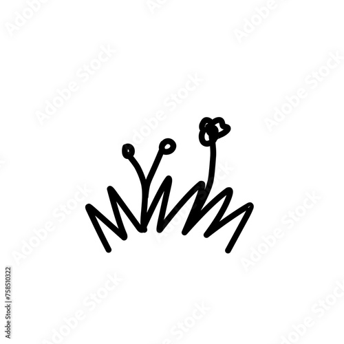hand drawn grass collection in vector style