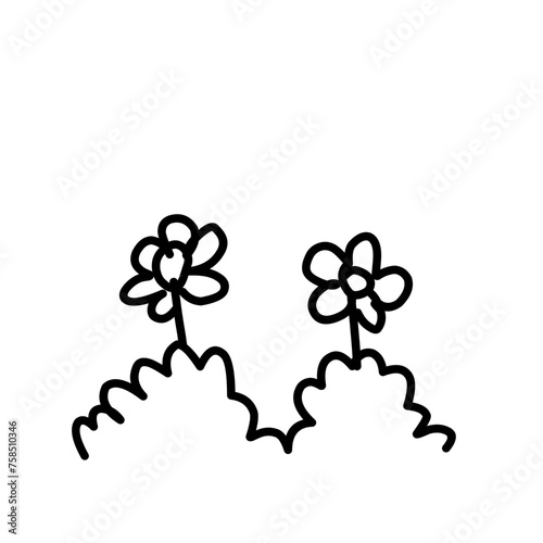 hand drawn grass collection in vector style
