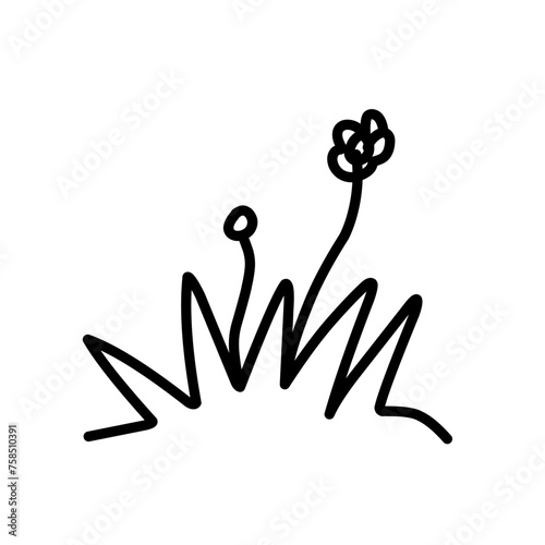 hand drawn grass collection in vector style
