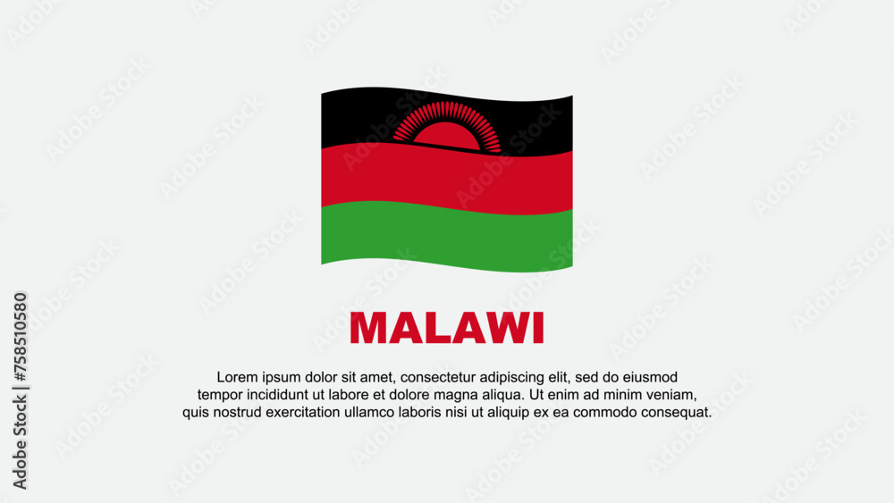 Malawi Flag Abstract Background Design Template. Malawi Independence Day Banner Social Media Vector Illustration. Malawi Background Malawi Flag Abstract Background Design Template. Malawi Independence Day Banner Social Media Vector Illustration. Malawi Background