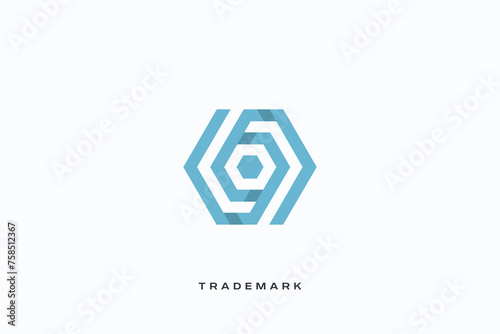 Hexagon digital multimedia production vector logo