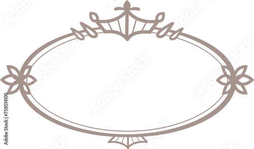 Oval elegant frame