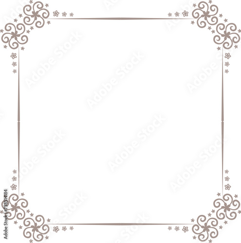 Floral carving frame