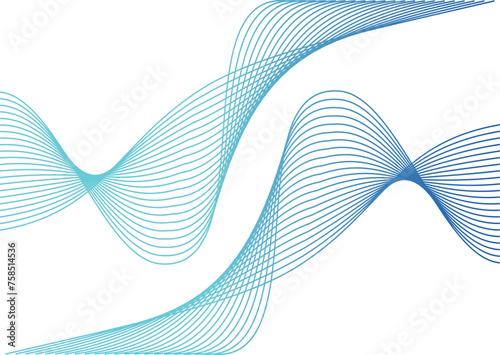 Wave line colorful abstract vector element