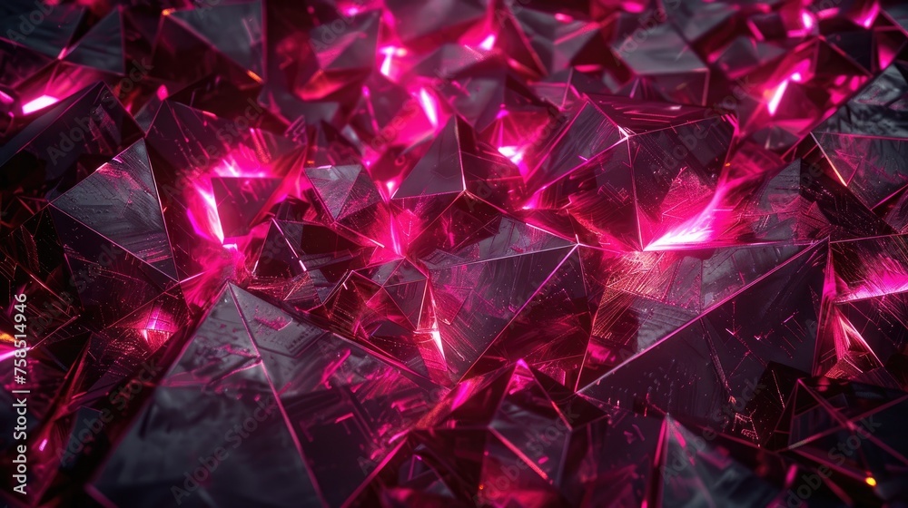 Background of red holographic 3D figures. Background of red holographic 3D figures.