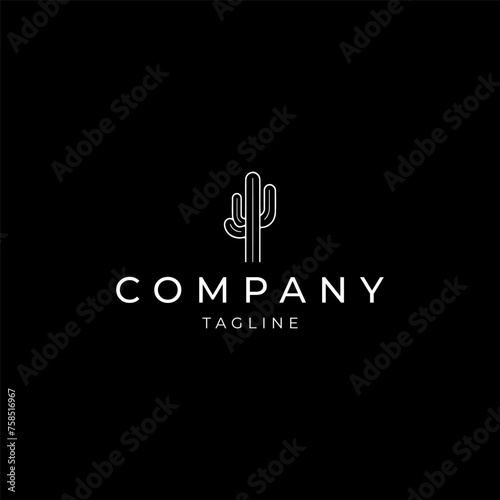 Cactus logo vector icon design template