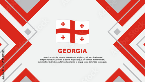 Georgia Flag Abstract Background Design Template. Georgia Independence Day Banner Wallpaper Vector Illustration. Georgia Illustration