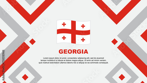 Georgia Flag Abstract Background Design Template. Georgia Independence Day Banner Wallpaper Vector Illustration. Georgia Template