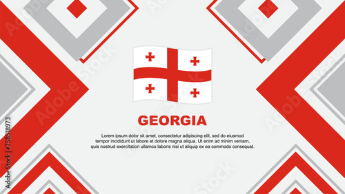 Georgia Flag Abstract Background Design Template. Georgia Independence Day Banner Wallpaper Vector Illustration. Georgia Independence Day