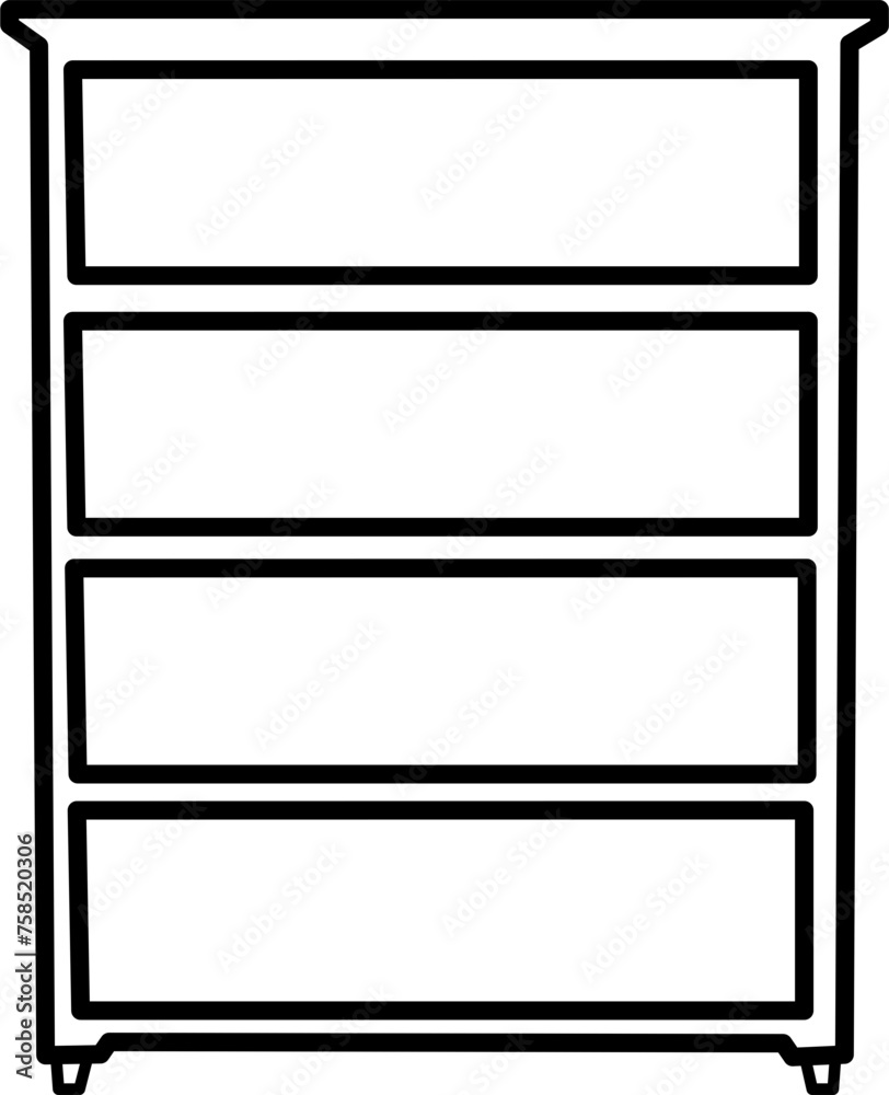 Bookshelf Outline Illustration Vector Bookshelf Outline Illustration Vector