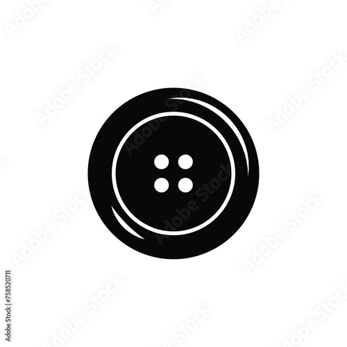 Button sewing logo icon isolated on vector illustration