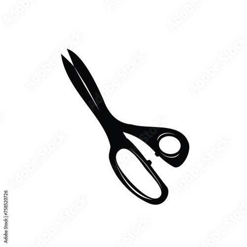 scissors sewing logo icon isolated  vector illustration
