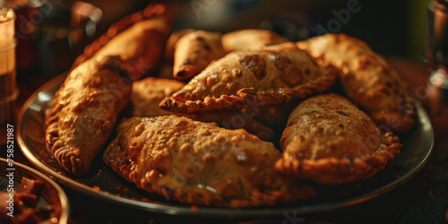 a plate of empanadas, generative AI