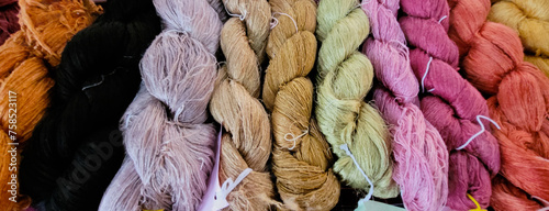 Colorful silk yarn