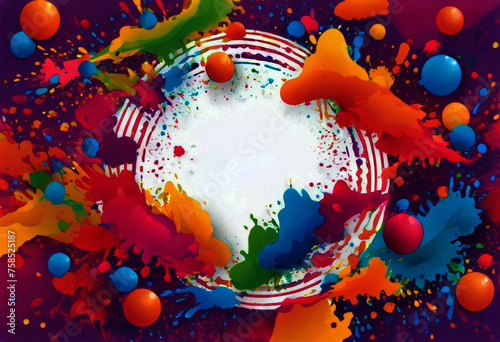 illustration Background Festival Colors Celebration Colorful Vector Holi Promotional © mohamedwafi