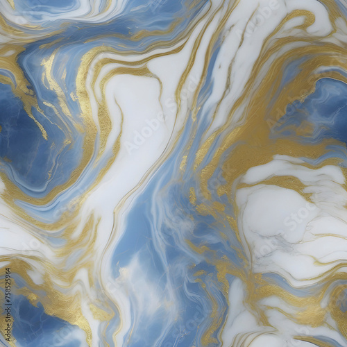 Blue and gold marble background.