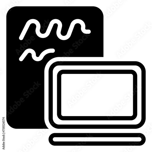 Copywriter icon, glyph icon style
