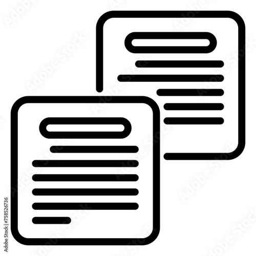 Copy icon, line icon style