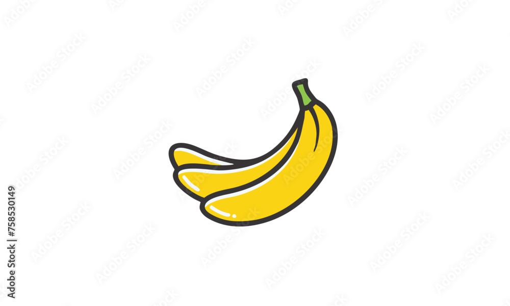 Banana Flat design logo vector Banana Flat design logo vector