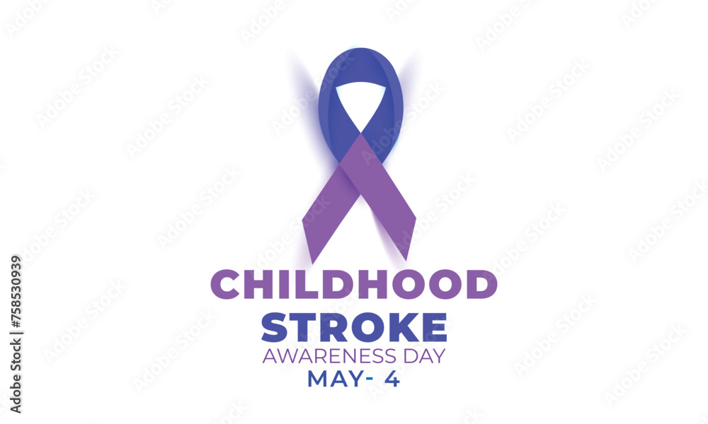 Childhood Stroke Awareness Day. background, banner, card, poster, template. Vector illustration.