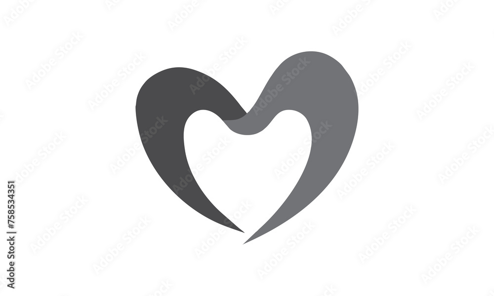 love heart grey vector love heart grey vector