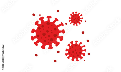 corona virus red vector 