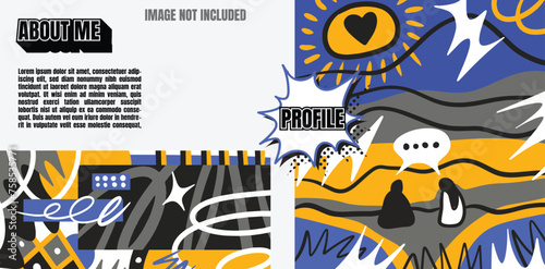 Maximalism Background Design Brutalism Template Banner and Poster  © WAY SHAPE
