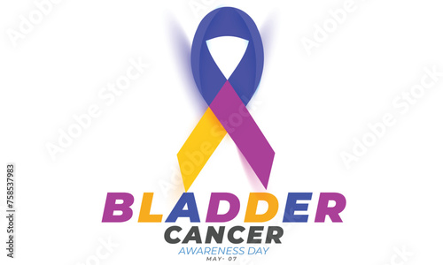 Bladder Cancer awareness day. background, banner, card, poster, template. Vector illustration.