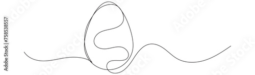 easter egg line art vector illustration