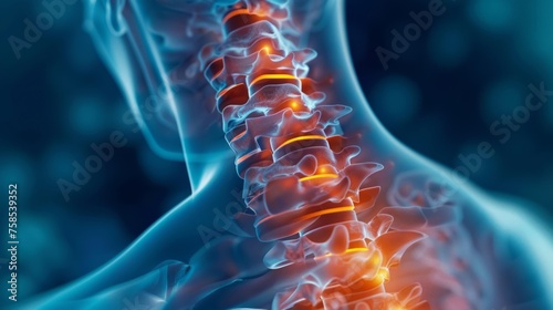 Cervical spondylosis. a general term for age related wear and tear affecting the spinal disks in your neck. As the disks dehydrate and shrink, signs of osteoarthritis develop photo