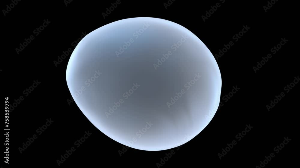 Abstract background. Animation Translucent spheres with wavy movements resembling bubbles or fabric with Seamless looping animation and green screen. 3d render.