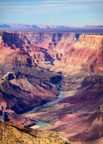 View of the Grand Canyon and Colorado River