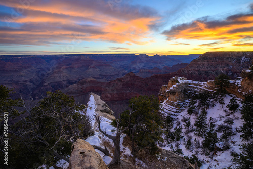 Sunrise over the grand canyon