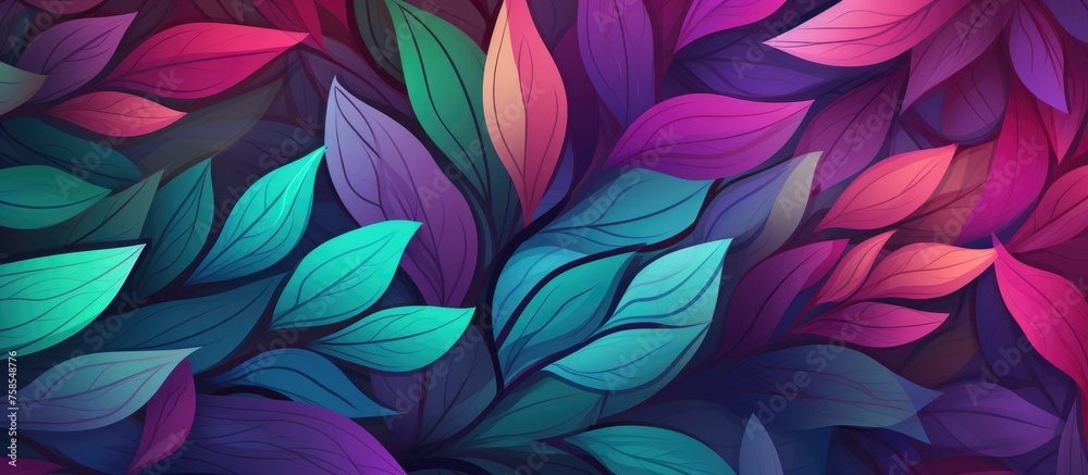 Abstract floral leaves design for social media, cover, fabric, and interior decor. Abstract floral leaves design for social media, cover, fabric, and interior decor.