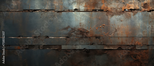 the flat texture of the stainless steel wall surface is scratched and rusty backgrounds created with Generative AI Technology
