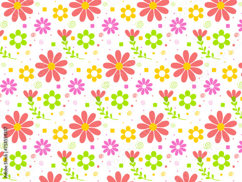 Abstract summer floral flower background pattern