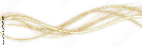 glittering gold luxury line effect