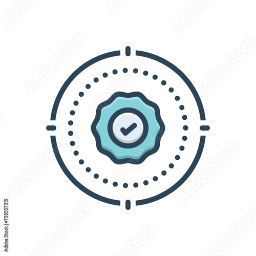 Color illustration icon for reliability