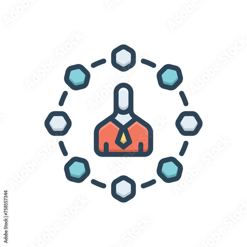 Color illustration icon for responsibility