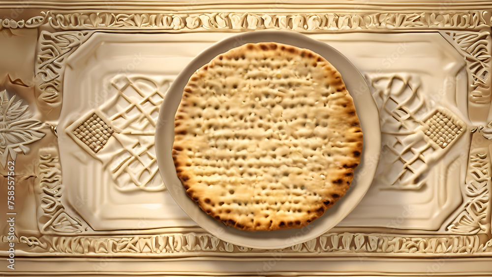 Obraz premium Wonderful Matza bread for passover celebration, Jerusalem