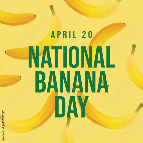 vector graphic of National Banana Day ideal for National Banana Day celebration.