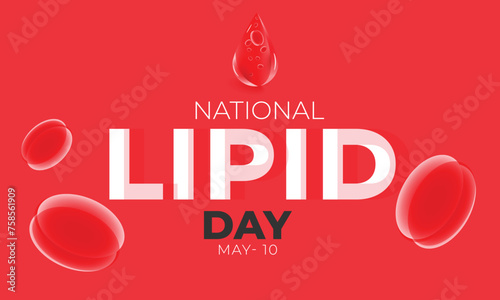 National Lipid Day. background, banner, card, poster, template. Vector illustration.