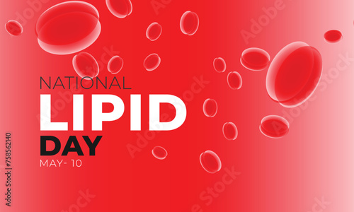National Lipid Day. background, banner, card, poster, template. Vector illustration.