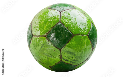 Verdant Football Orb isolated on transparent Background