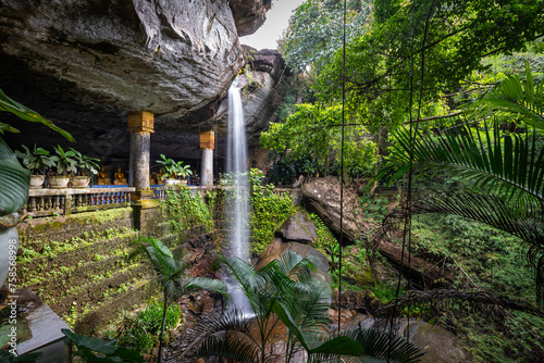 Waterfall in the Wat Tham Heo Sin Chai, Khong Chiam District, Ubon Ratchathani, Thailand photo