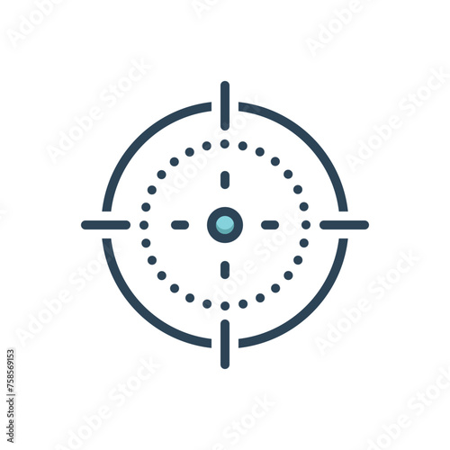 Color illustration icon for target