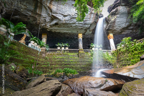 Waterfall in the Wat Tham Heo Sin Chai, Khong Chiam District, Ubon Ratchathani, Thailand photo