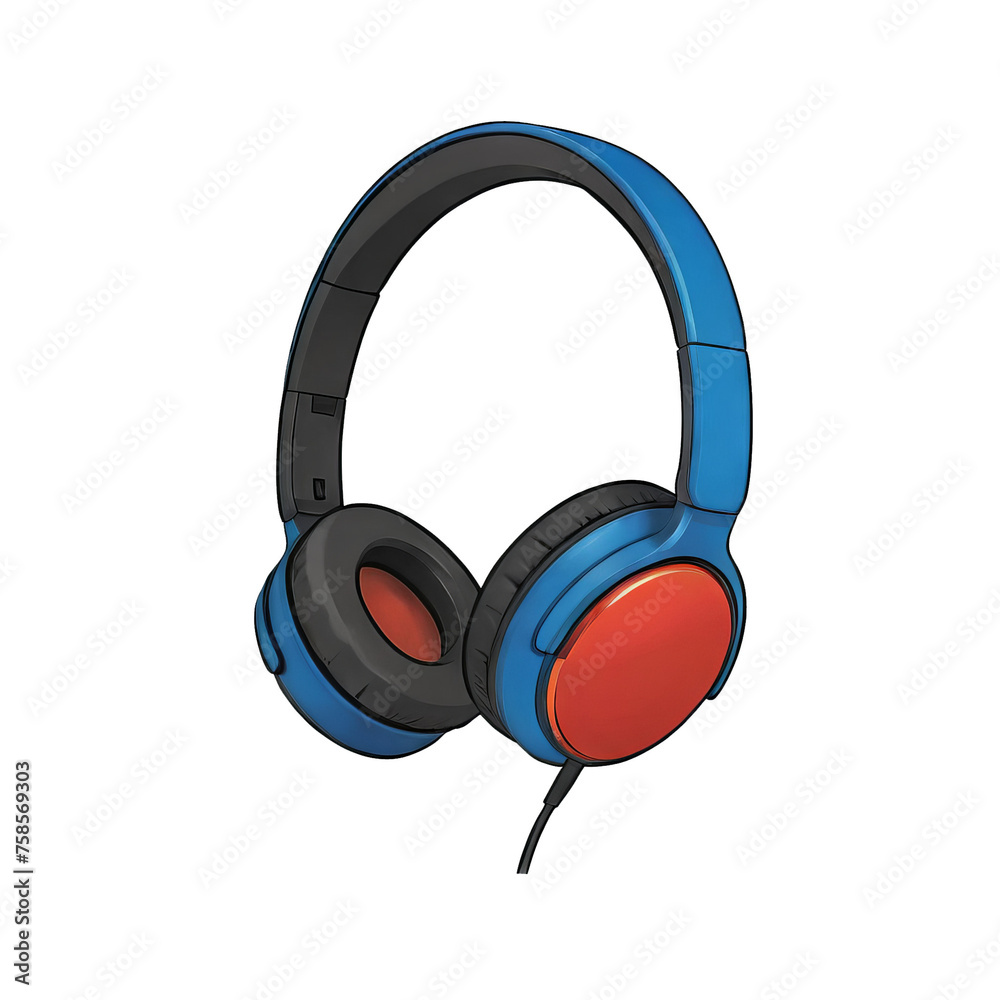 Headphones Hand Drawn Cartoon Style Illustration Headphones Hand Drawn Cartoon Style Illustration