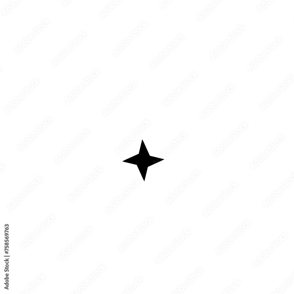 Obraz premium Ninja Shuriken Silhouette 