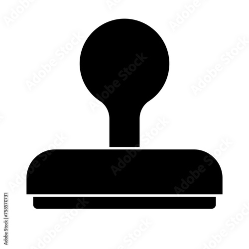 Stamp silhouette icon. Simple stamp vector icon.